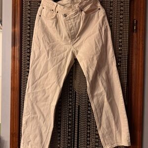 Abercrombie & Fitch Cream High-Rise Jeans